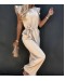 RUFFLE SLEEVES LONG JUMPSUIT